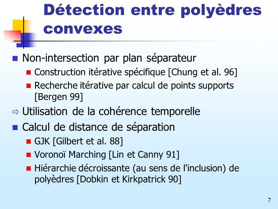 Techniques de détection des collisions statiques et accélérations ppt